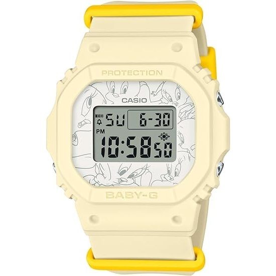 [Casio] Babygie Watch [ของแท้ในประเทศ] TWEETY Collaboration รุ่น BGD-565TW-5JR สุภาพสตรี Matte Beig