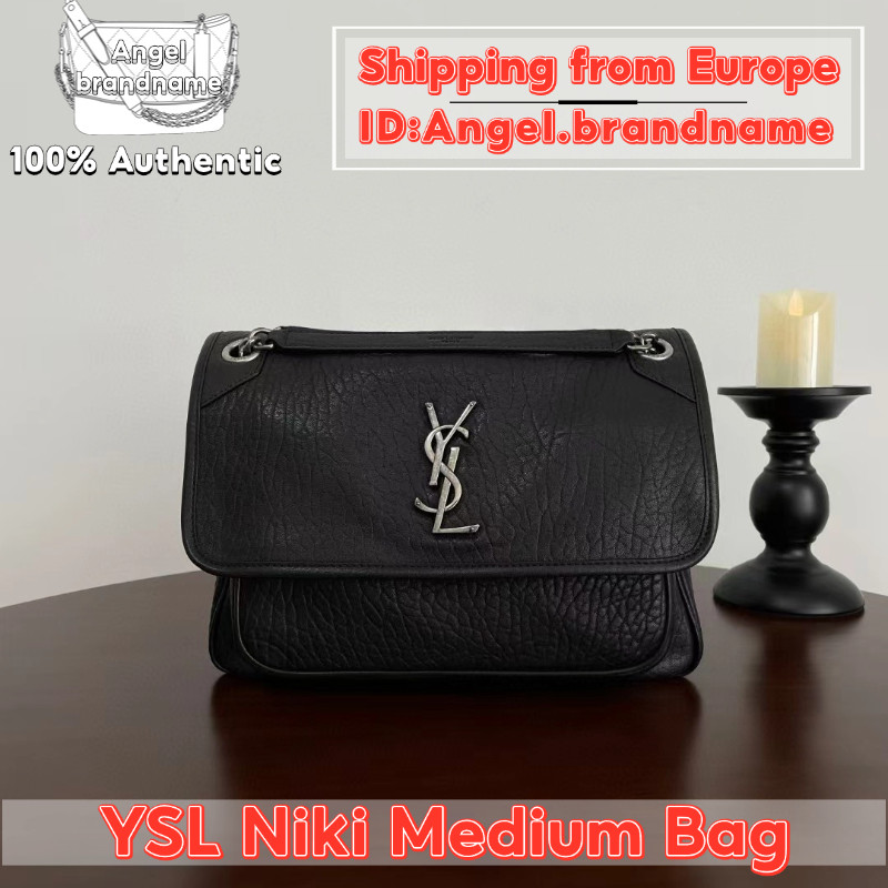 Shopee ถูกที่สุดถุงของแท้Saint Laurent/YSL Niki Medium Bag กระเป๋าสะพายไหล่ ยอดฮิต ขายดีสุดๆๆ