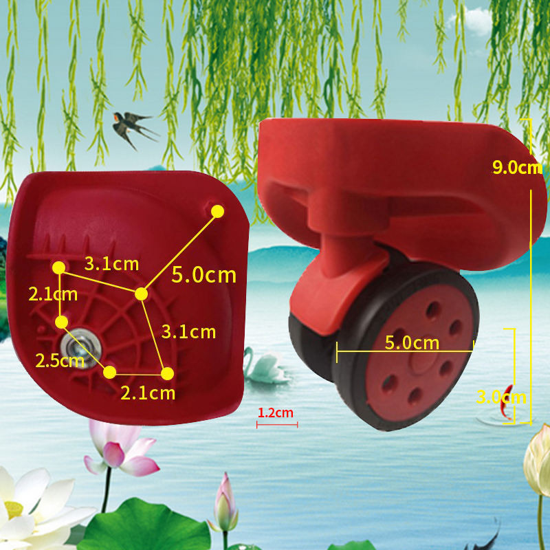 128 กระเป๋าเดินทางล้อเปลี่ยนรถเข็นรอก Mute Universal ล้อ Reel LBJB-162 ขนาดเล็ก DL-A168-S