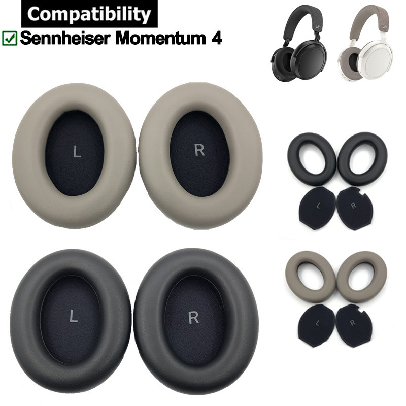 แผ่นรองหูฟังฟองน้ําสําหรับ Sennheiser Momentum 4 1 คู่ เบาะนุ่มสบาย
