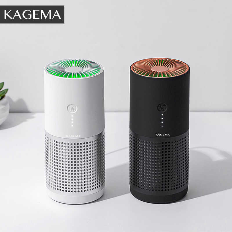 Portable KAGEMA Mini Car Air Purifier Negative Ion Pm2.5 Purification And Deodorization Usb Recharge