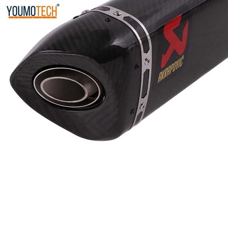 ❤ Motorcycle Exhaust Muffler Pipe Escape Moto Akrapovic Canister End PIPE With DB Killer Real Car