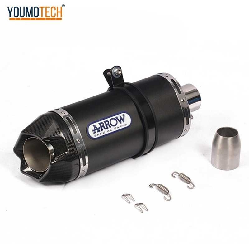 ❤ YOUMOTECH 360Mm/470Mm Motorcycle Exhaust Muffler Escape Moto ARROW Canister Tail Pipe End Pipe