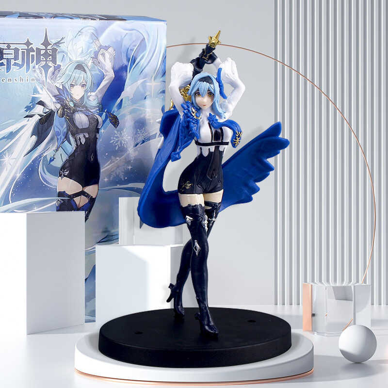 การจัดส่งรวดเร็ว18ซม. ภาพอนิเมะ Genshin Impact Eula PVC แบบจำลอง