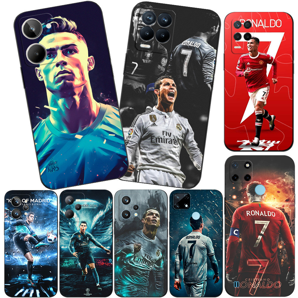สําหรับ Realme X50 X3 SuperZoom 3 5G สีดํา Tpu กลับโทรศัพท ์ นุ ่ ม Cristiano Ronaldo
