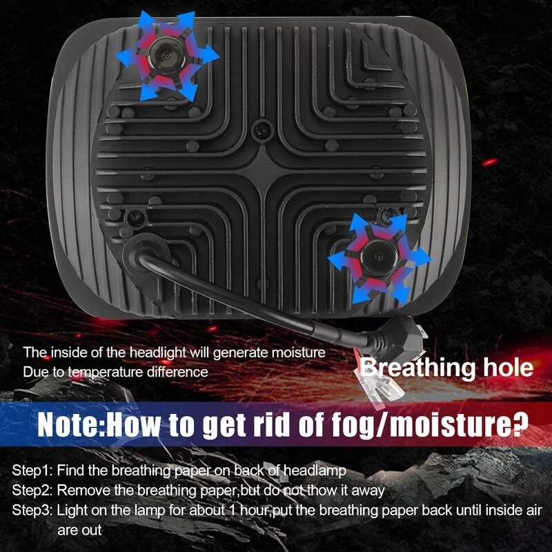 ❤ 7X6 Inch,5X7 Inch LED Projector Headlight Hi-Lo Beam Halo Turning Signal Light DRL 400W For Che