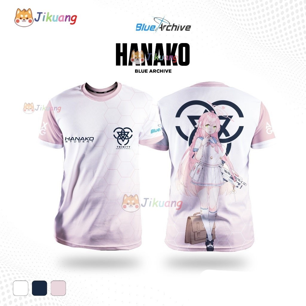 Blue Archive - Hanae_Hanako_Koru_Kokona_Rumi_Serina_Ayane_Chinatsu_Fuuka _ เสื้อยืดสําหรับเล่นเกม﻿