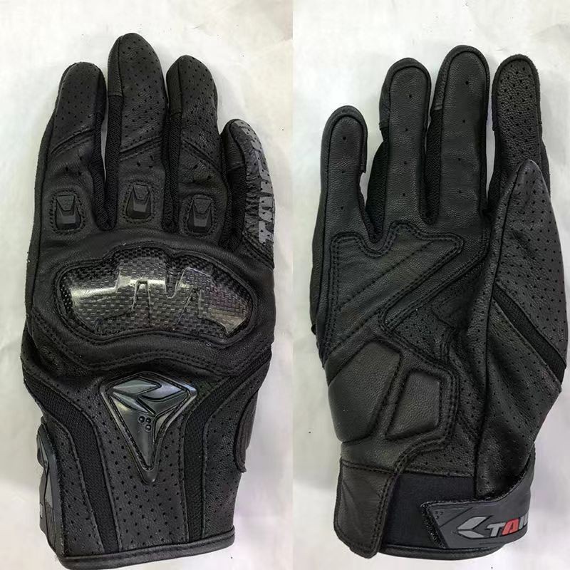 TaiChi RST390 ถุงมือมอเตอร์ไซค์ ถุงมือเต็มนิ้ว ถุงมือคาร์บอนไฟเบอร์ ถุงมือป้องกัน