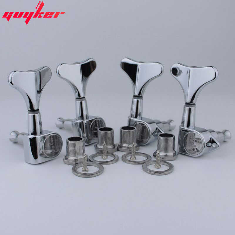 Sealed GUYKER Headstock Bass Tuners hine Heads Chrome Guitar Accessories