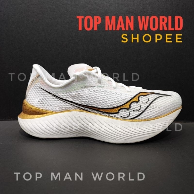 Saucony Endorphin PRO 3 / ผู ้ ชาย / WHITE GOLD / คาร ์ บอนไฟเบอร ์ PLATE PERFORMANCE รองเท ้ าวิ ่