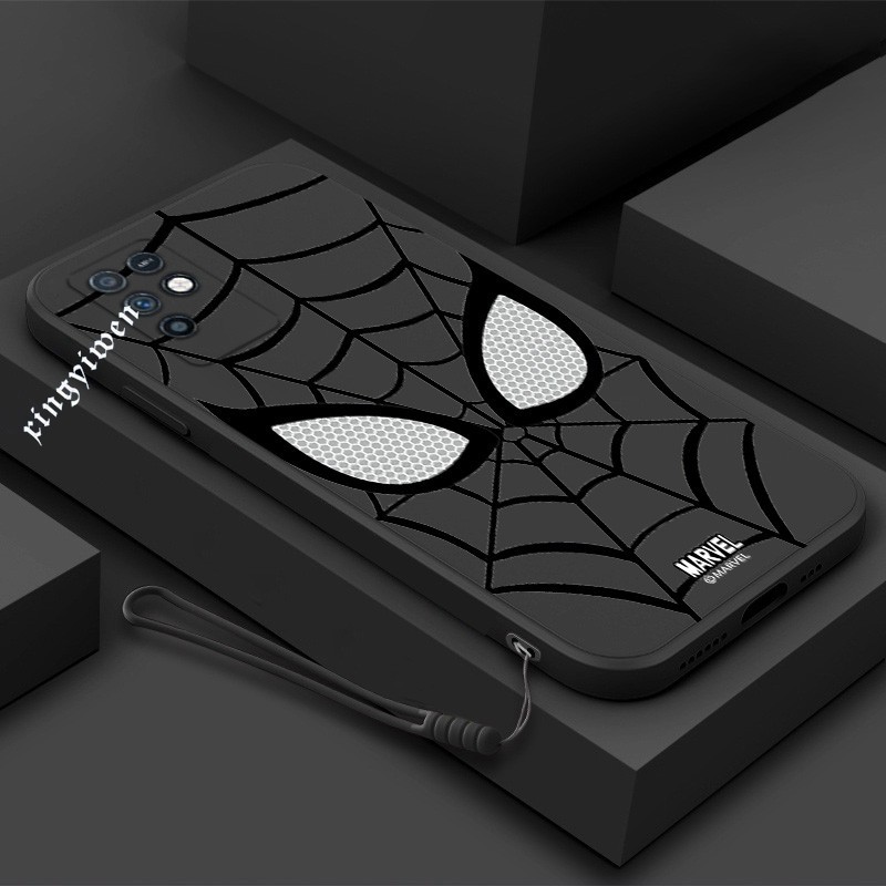 ปลอก Infinix Note 10 X693 Spider Man Matte straight Case Soft Cover