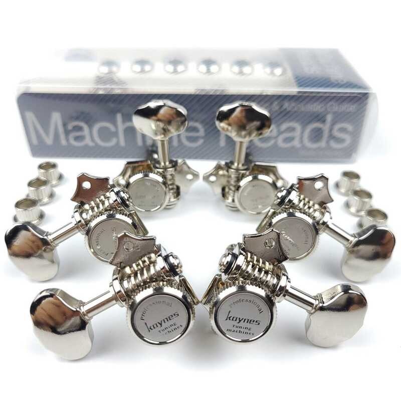 WK-NEW Vintage 1:16 Open Gear Locking Tuning Pegs Gear Butterbean Guitar hine Heads Tuners Nickel S