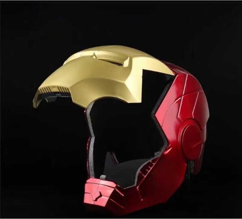 Iron-Man Helmet Avenger Cosplay 1:1 Light Led Iron-man Mask PVC Action Figure Toys