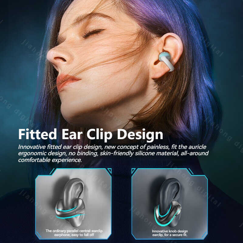 Monster Ac600 Open Ear Bone Conduction Noise-Cancelling Earphones Sport Headphones Bluetooth 5.4 Wi 