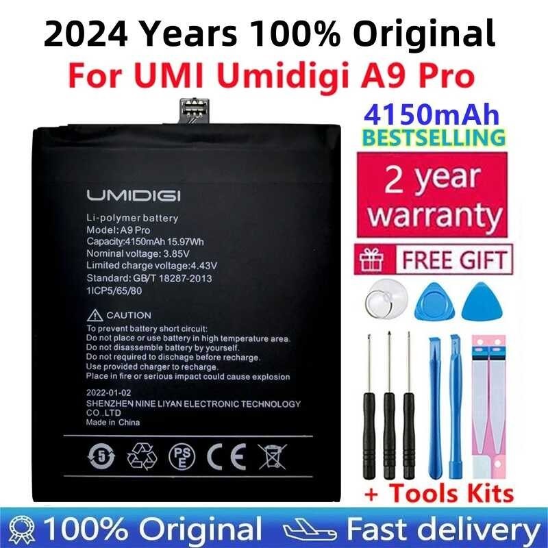 แบตเตอรี่ 100% ของแท้2024ปีสำหรับ A9 Pro Umidigi A9pro แบตเตอรี่โทรศัพท์มือถือ4150mah