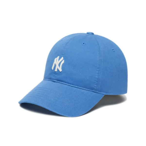 ♞MLB หมวก Unisex MLB NY หมวกเเก็ปโลโก้ลายปักNY สีน้ำเงิน
