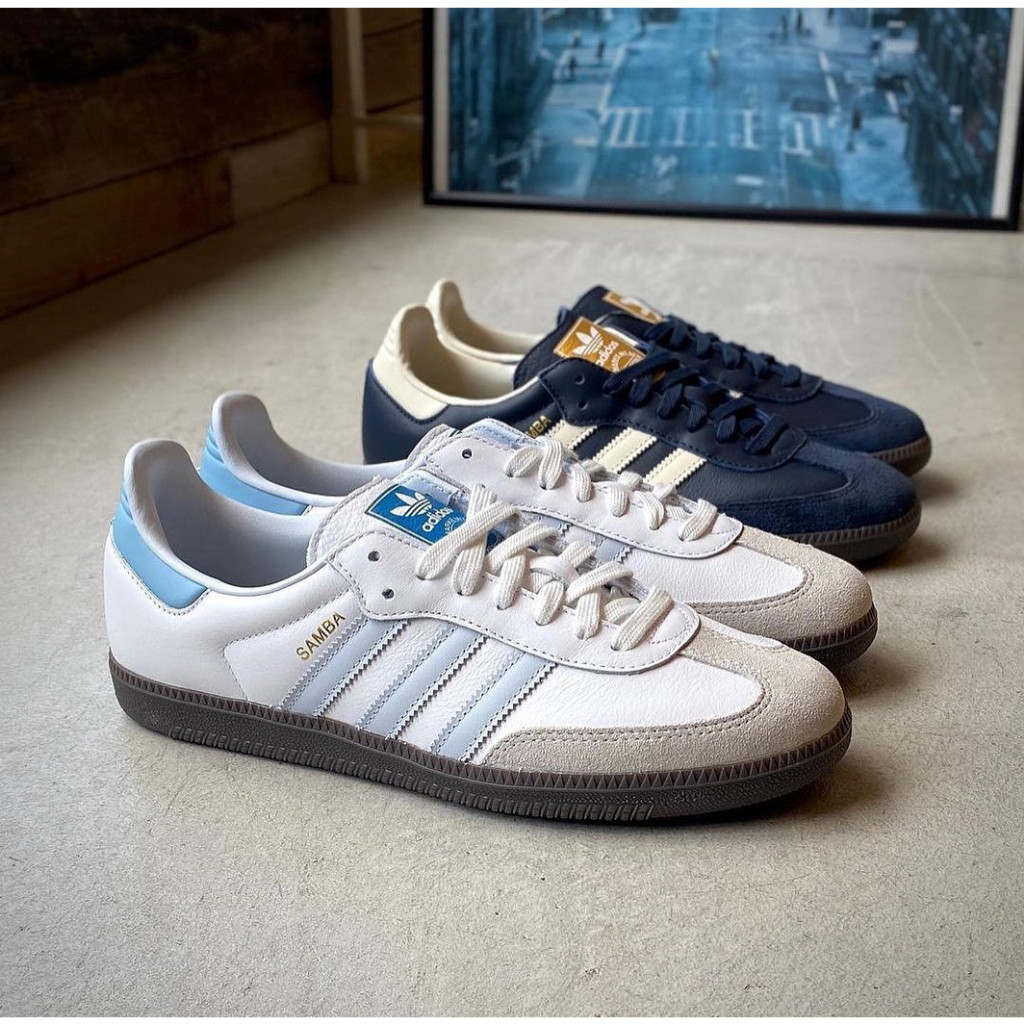 



 ♞พร้อมส่ง ADIDAS SAMBA OG WHITE BLUE (ของเเท้ 100%)