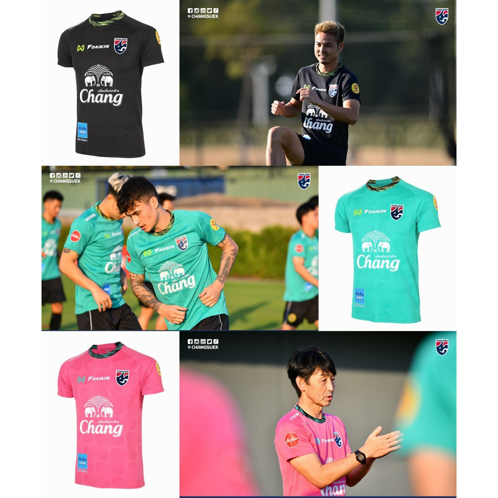 ของแท้ WARRIX เสื้อฟุตบอล ชุดซ้อม ฟูล ทีมชาติไทย 2023-24 CHANGSUEK FLASH TRAINING SHIRT กีฬา Thailan