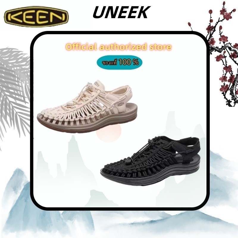 ♞【ของแท้ 100%】รองเท้าแตะ KEEN Uneek white Sports slippers รองเท้ากีฬา Men's and women's sports slip