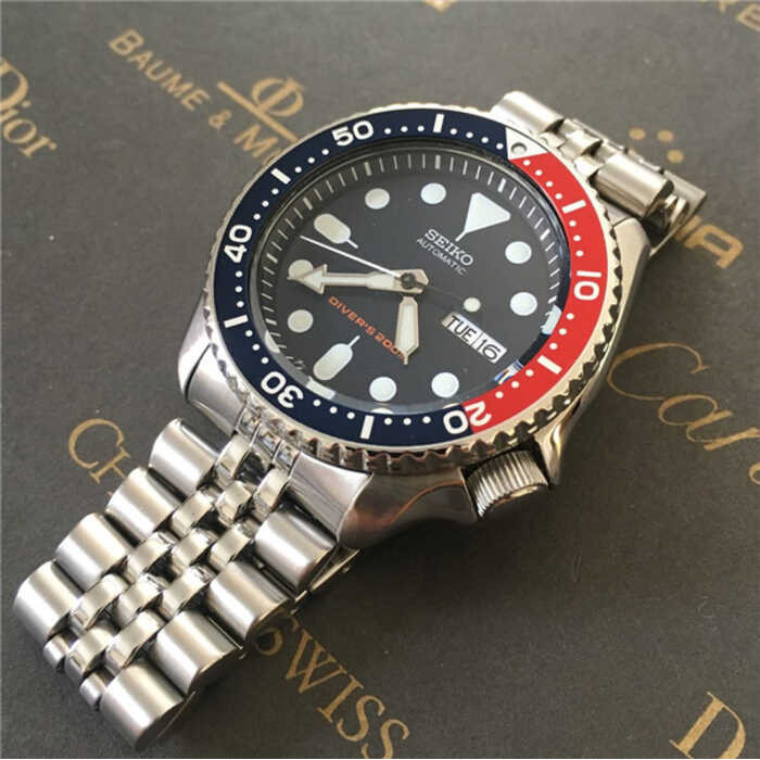 200m SEIKO_Automatic Diver Men's Watch ขอบ Pepsi รุ่น SKX009K2 นาฬิกาผู้ชาย