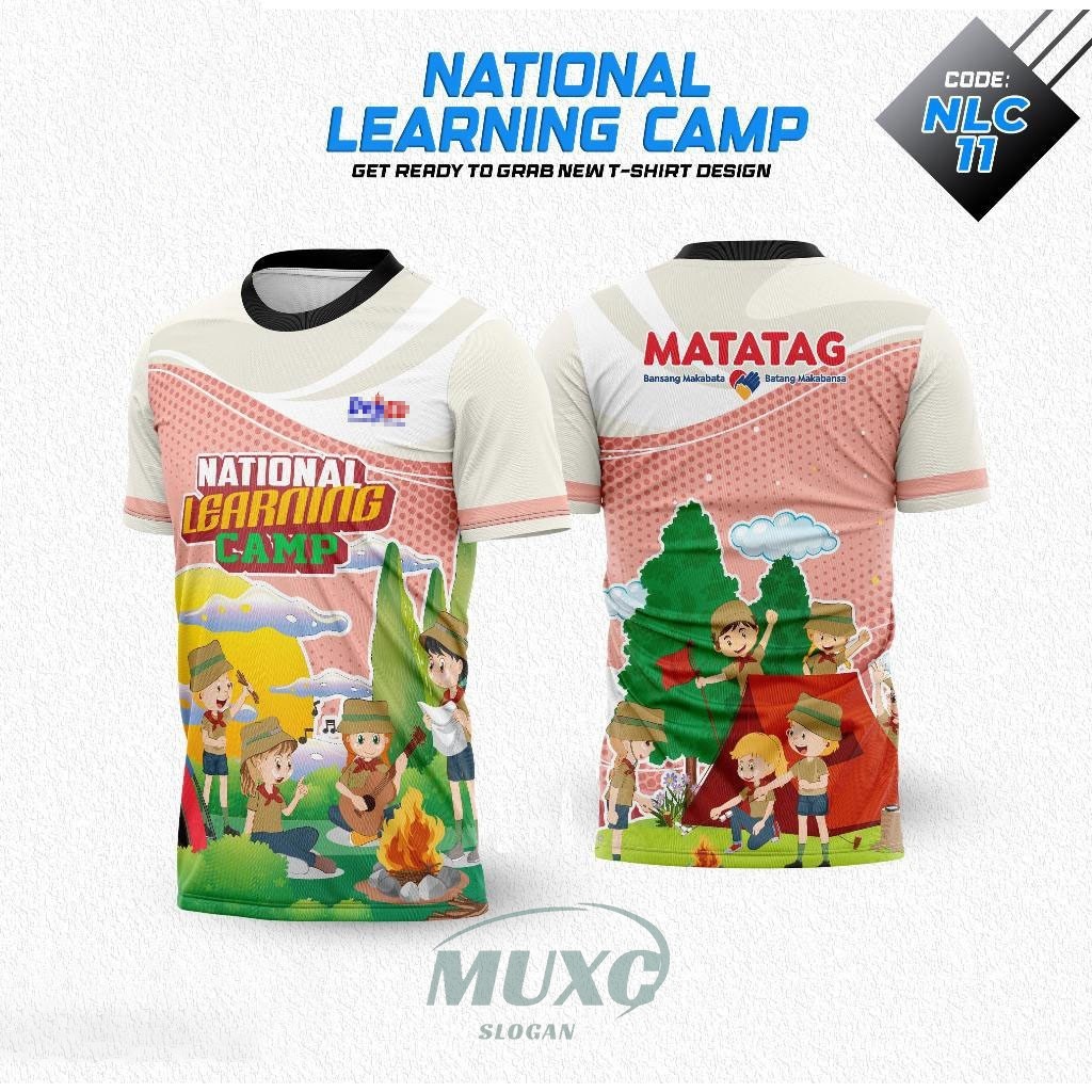 NATIONAL LEARNING CAMP เสื้อยืด FULL SUBLIMATION TSHIRT สําหรับผู้ชายและผู้หญิง