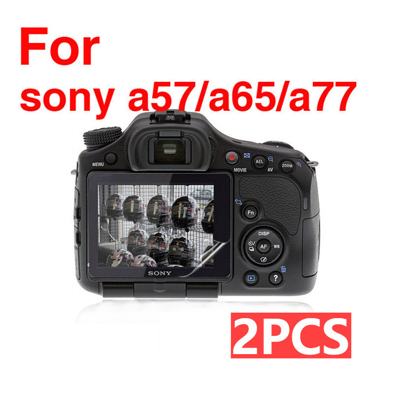 2PCS สําหรับ Sony A57/A65/A77 กล้องฟิล์มหน้าจอฟิล์มป้องกันฟิล์มกระจกนิรภัย