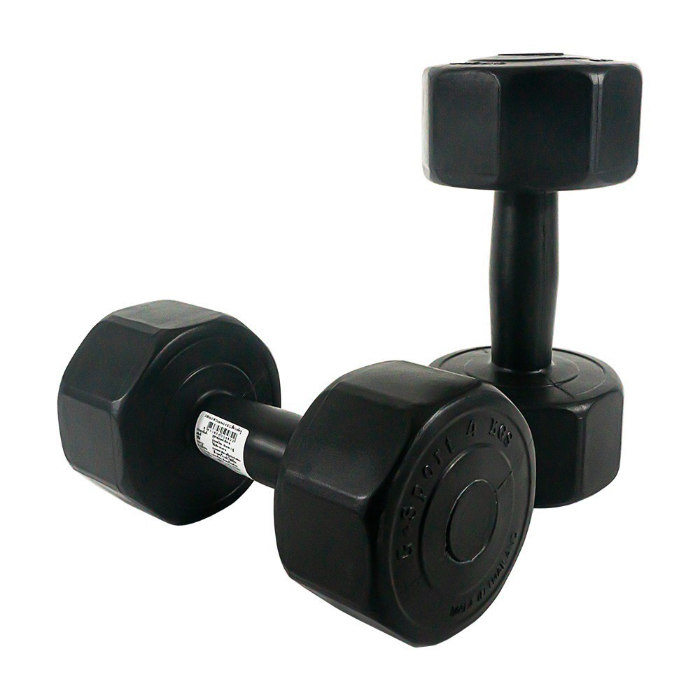 🔥การประกันคุณภาพ🔥 Gsports Dumbbell 4 KG x 2  ดัมเบล พลาสติก 4 กก. (เดี่ยว / แพ็คคู่)