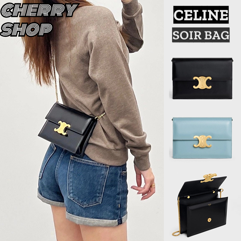 เซลีน Celine SOIR BAGกระเป๋าโซ่ผู้หญิง กระเป๋าสะพายข้าง