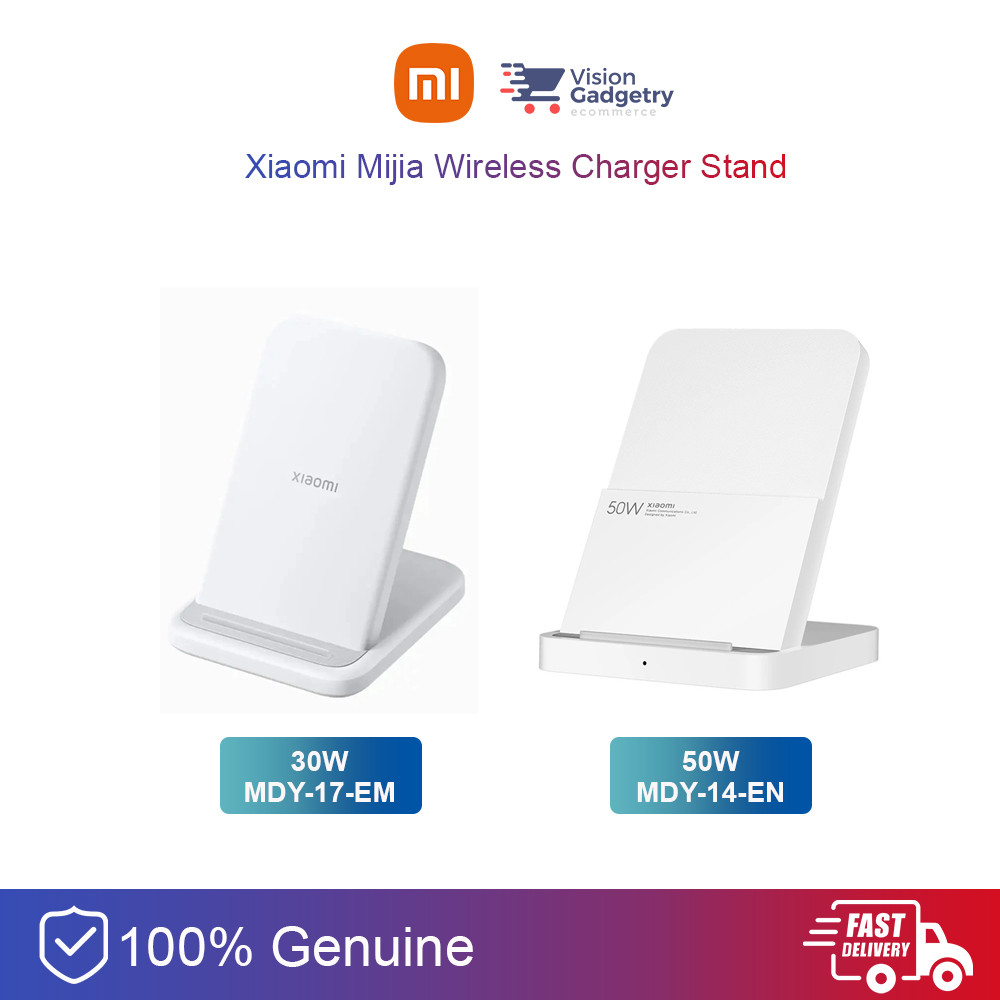 Xiaomi Mijia แท่นชาร์จไร้สายแนวตั้ง Pro 30W 50W Qi Quick Charge Type C MDY-17-EM MDY-14-EN ราคา ถูกที่สุด ดีลบีเคเค รูปภาพหลัก