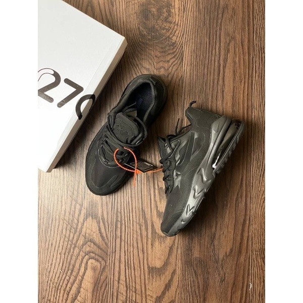 ♞,♘,♙[Max EZ Sport]NIKE AIR MAX 270 REACT TRIPLE BLACK รองเท้า Hot sales