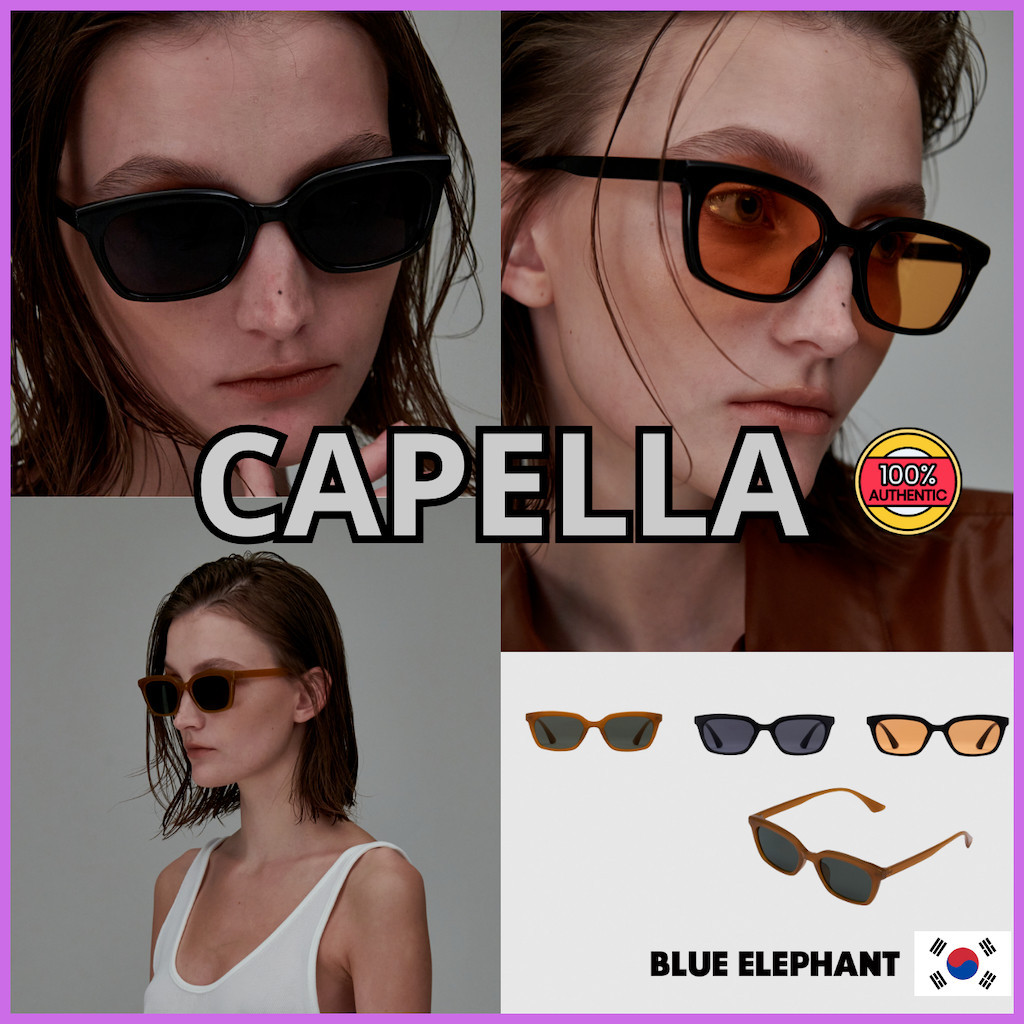 Blue ELEPHANT CAPELLA แว่นตากันแดด 3 สี / พร้อมส่ง / ไอเทมยอดนิยมในเกาหลี / แว่นตากันแดด K-pop สวมด
