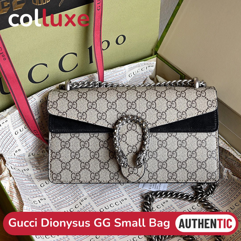 ♞ของแท้กุชชี่ Gucci Dionysus GG Small Bag 25cm GG Supreme กระเป๋าสะพายข้าง