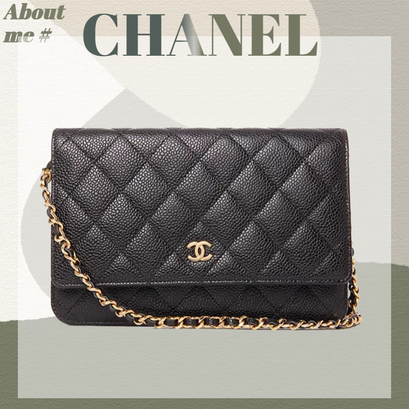 ♞,♘,♙[พร้อมส่ง]  Chanel WOC Caviar Chain Bag LE Boy Chain Bag Ladies Messenger Bag  พิเศษเวลาจำกัด