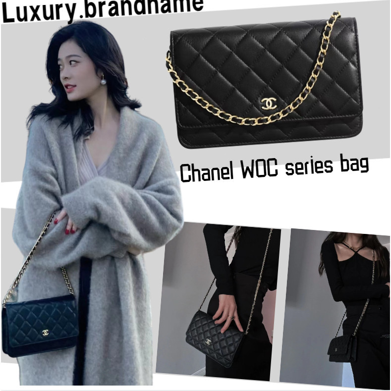 ♞,♘,♙ชาแนล กระเป๋าผู้หญิงซีรีย์ Chanel/WOC/รุ่นขายดี/กระเป๋าใบเล็กน่ารักและสวยงาม/พร้อมโซ่