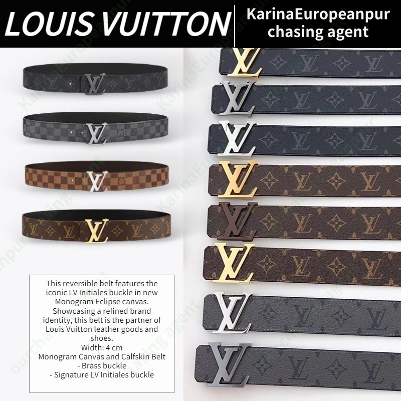 ♞1 หลุยส์วิตตองLouis Vuitton LV INITIALES 40 mm 35mm Men Belt ผู้ชาย/เข็มขัด/เข็มขัด