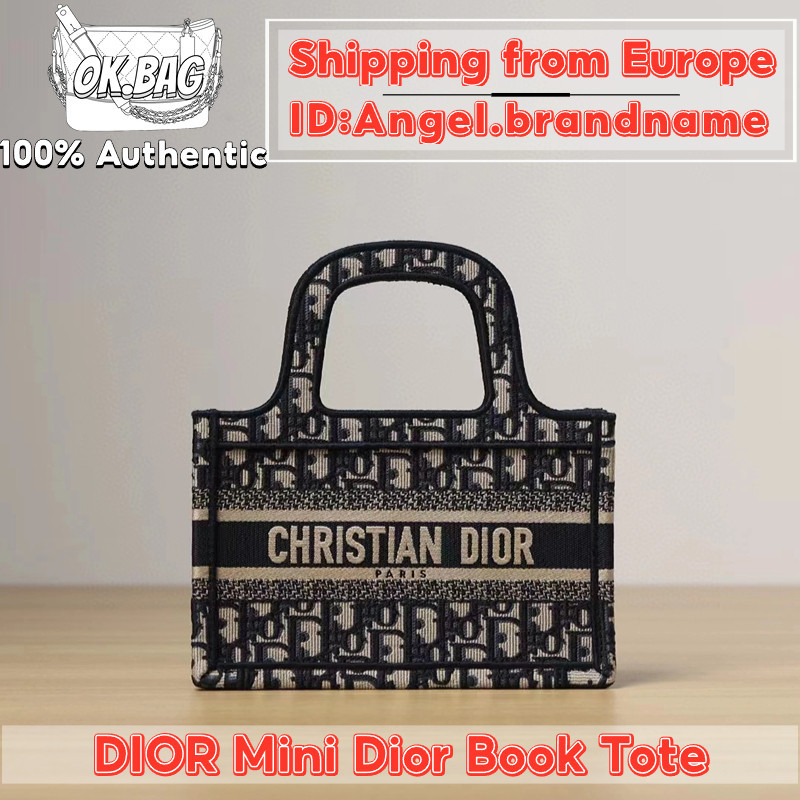 ♞,♘,♙ดิออร์ DIOR Mini Dior Book Tote Bag สุภาพสตรี กระเป๋าถือ