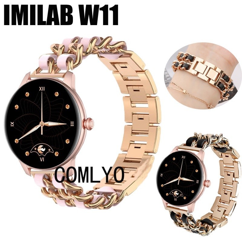 สําหรับ IMILAB W11 สายนาฬิกา สเตนเลส ผู้หญิง เลดี้ สมาร์ทวอทช์