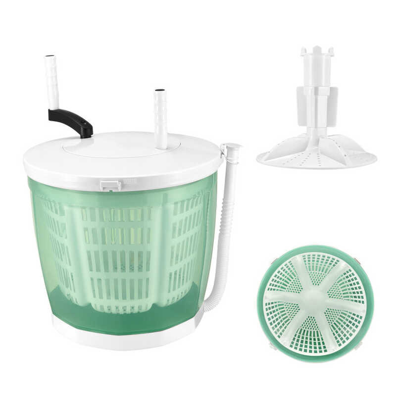 Mini Washing 2-in-1 hine and Spin Dryer Holds up to 2 kg - Portable Hand Cranked Non-Electric Top W 