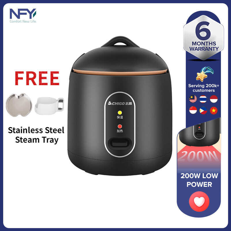 Mini NFY Home Small Dormitory Push Button Automatic Rice Cooker 1.2L Keep Warm