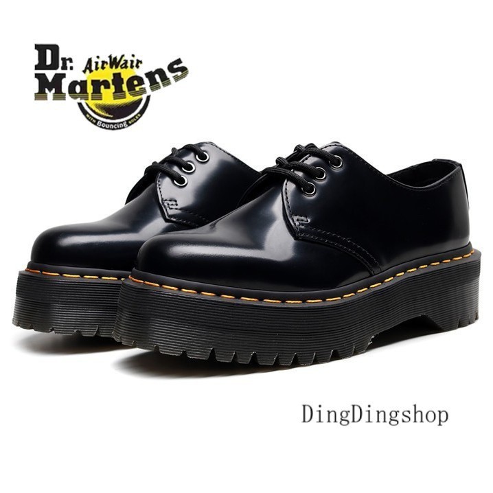 Dr.martens 1461 Quad รองเท้ามาร์ติน หนังวัวแท้ แบบผูกเชือก ขนาดใหญ่ 35-44 สําหรับผู้หญิง และผู้ชาย