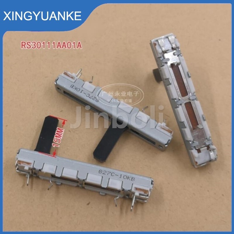 1pcs RS30111AA01A 45 มม.ตรงสไลด์ Potentiometer Resistor B10K 3Pins Mixer Volume Control Fader 10KB O