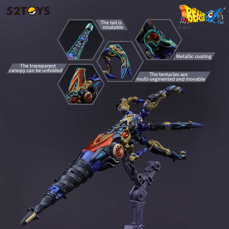 BB-52 52TOYS BEASTBOX DOWNSPIRAL Mecha Deformation Action Figure Portable Model