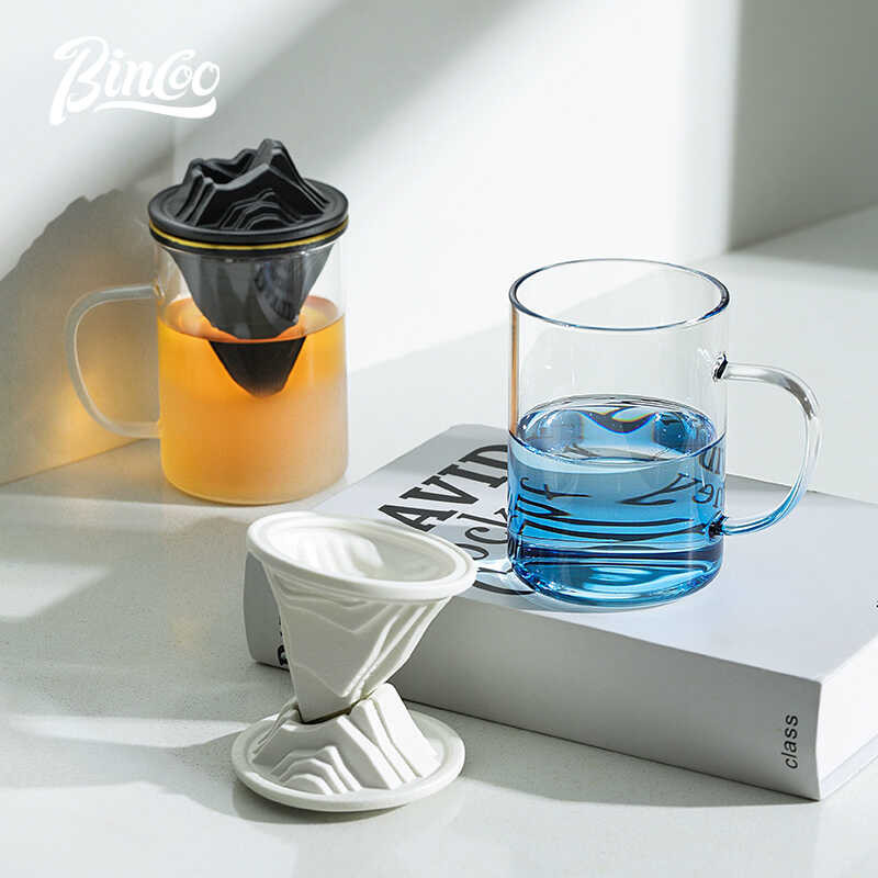 Glass Tea ONEISALL Cup with Ceramic Infuser & Lid 400ml Lead-free Cofee Water Mug Heat-resistant