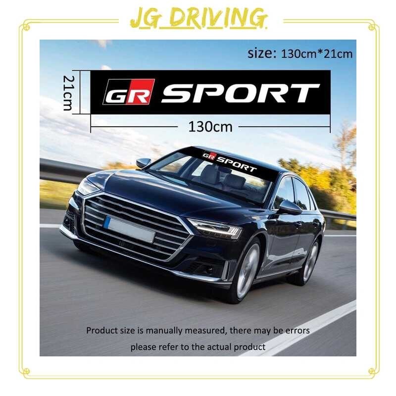 ❤ JD Car Windscreen Windshield Sticker BLACK Decorative For Toyota GR Sport Vios Yaris Corolla Cr