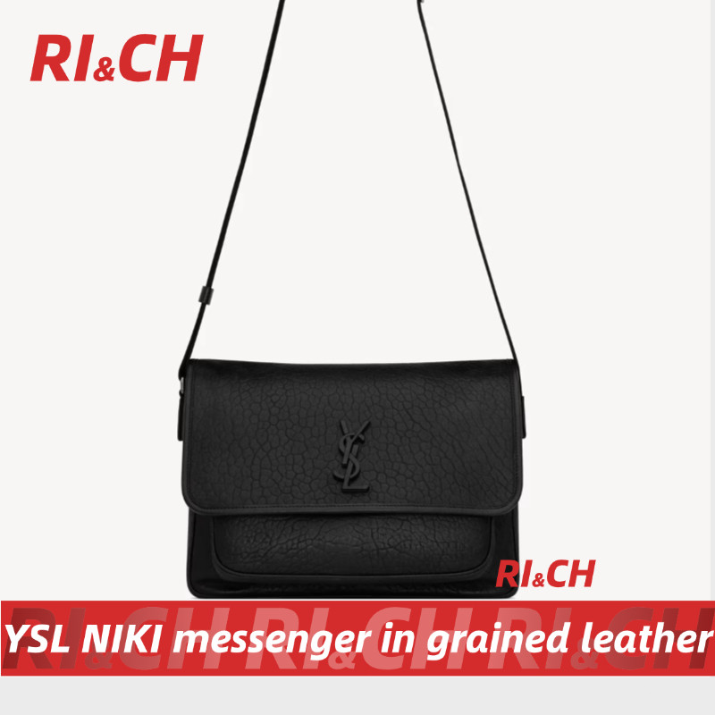 Yves Saint Laurent YSL NIKI messenger in grained leather Shoulder Bags กระเป๋าสะพาย #Rich ราคาถูกที