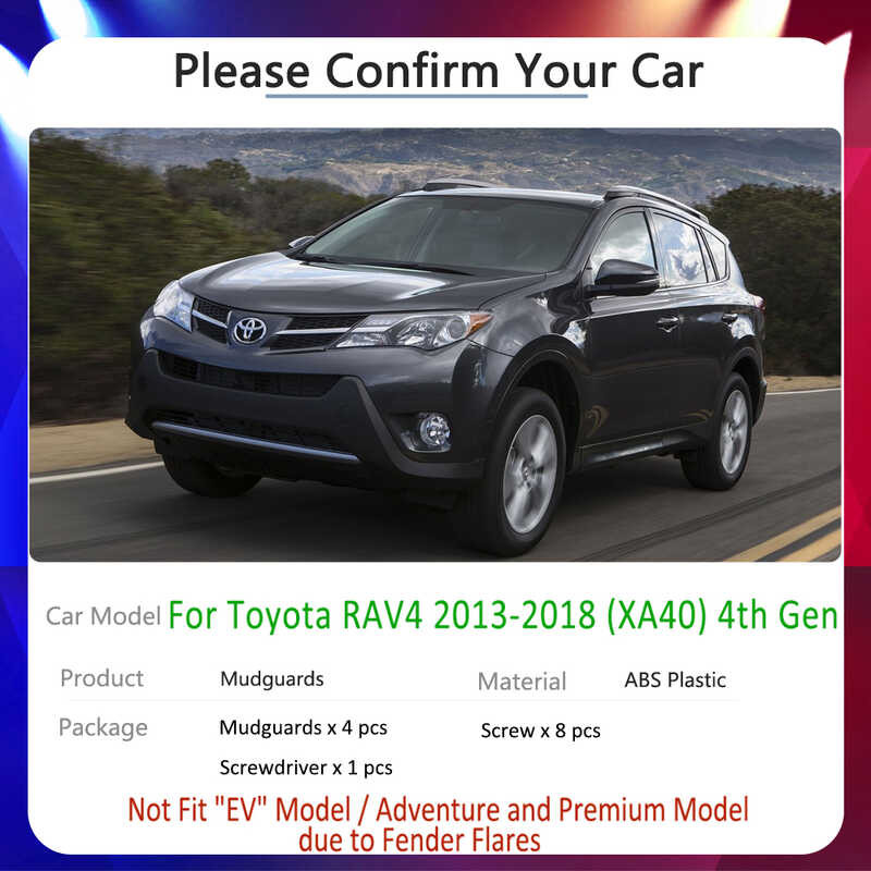 ❤️ สําหรับ Toyota Rav4 RAV 4 Xa40 40 2013 ~ 2018 รถ Mud FLAP 2014 2015 2016 2017 ย