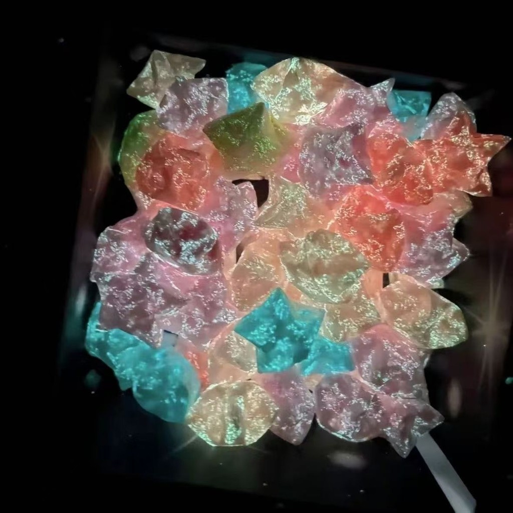 [Origami Stars] Lucky Star Bottle Luminous Star Origami Luminous Wishing Bottle Handmade Christmas G