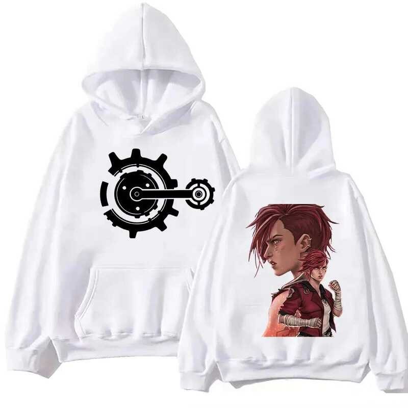 ❥ Arcane-Viกราฟิกhoodieผู้หญิงผู้ชายtracksuit Sudaderasความงามมัง