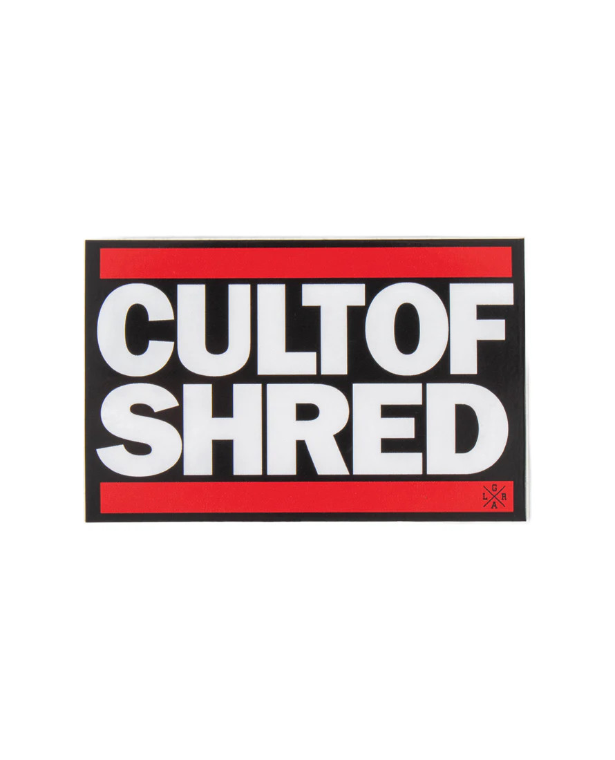 LOOSERIDERS CULT OF SHRED 6"X10" STICKER