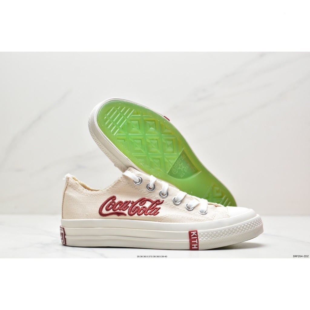 ♞ของแท้ Kith x Coca-Cola x Converse Chuck 70 กีฬาลําลอง กันลื่น สีขาว สีฟ้า สีแดง รองเท้า light



